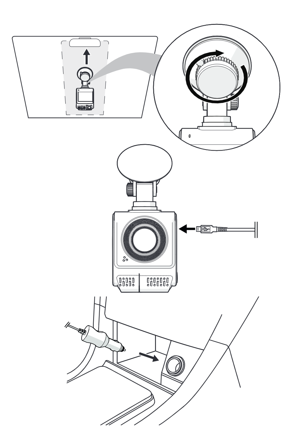 240231 14022 Nedis - Dashboard Camera - DCAM2024BK - Installation.ai