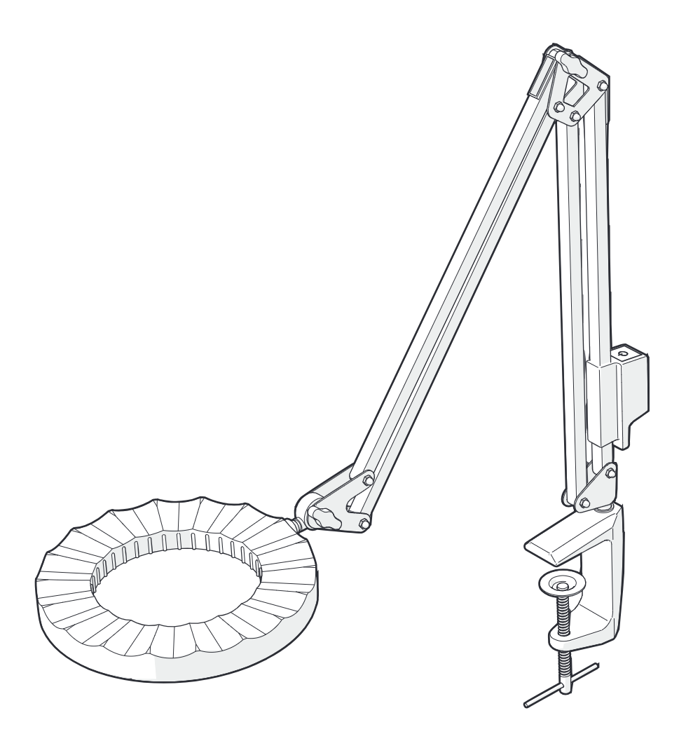 240285 14022 Nedis - Dimmable Magnifier LED Lamp with Clamp - MAGLE2WT_V2 - Front image.ai