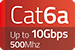 CAT6a netwerkkabel | S/FTP | RJ45 Male | RJ45 Male | 3.00 m | Snagless | Rond | LSZH | Wit | Label