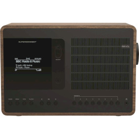 SuperConnect DAB+/FM en internetradio Walnoot-zwart