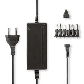 Universal AC Power Adapter | 36 W | 5 - 15 V DC | 3.60 m | 2.4 - 3.0 A | 6 plug(s) | Black