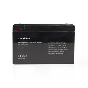 Oppladbart blybatteri | Lead-Acid | Oppladningsbar | 6 V | 10000 mAh