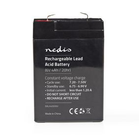 Oppladbart blybatteri | Lead-Acid | Oppladningsbar | 6 V | 4000 mAh