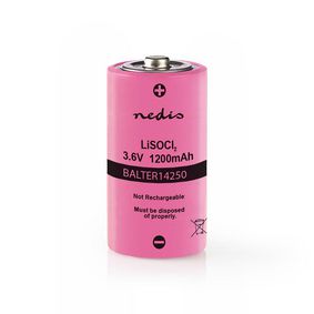 Litium Tionylklorid Batteri ER14250 | 3.6 V DC | Litium-Tionylklorid- | 1200 mAh | 1-Blister | ER14250 | Rosa