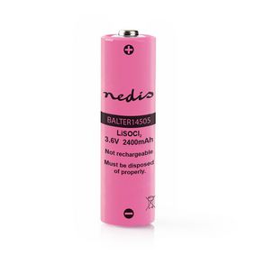 Lithiumthionylchlorid Batterie ER14505 | 3.6 V DC | 2400 mAh | 1-Blister | Pink