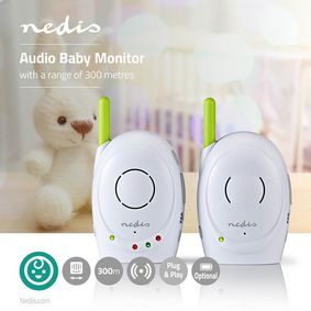 Baby & Kind Babyartikel Sicherheitsprodukte für Kinder Babyphones 2,4 GHz Nedis BAMO111AUWT Audio-Babyphone 