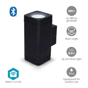 Luz exterior Smartlife | 760 lm | Bluetooth® | 8.5 W | Cálido a frío blanco | 2700 - 6500 K | ABS | Android™ / IOS