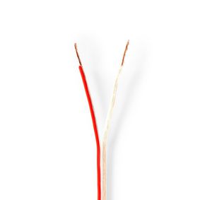 Cable de altavoz | 2x 0.75 mm² | Cobre | 100.0 m | Redondo | PVC | Transparente | Bobina