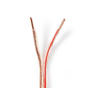 Cable de altavoz | 2x 4.00 mm² | Cobre | 15.0 m | Redondo | PVC | Transparente | Bobina