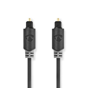 Cable de audio óptico | TosLink Male | TosLink Male | 3.00 m | Redondo | PVC | Antracita | Caja