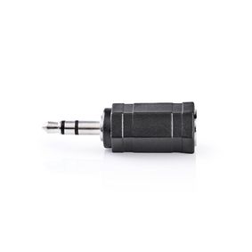Stereo Audio Adapter | 3.5 mm Male | 2.5 mm Female | Nickel Plated | Straight | Metal | Black | 1 pcs | Blister