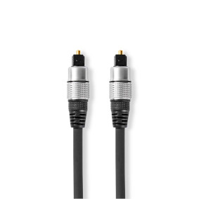 Optische Audiokabel | TosLink Male | TosLink Male | 1.50 m | Rond | PVC | Antraciet | Doos