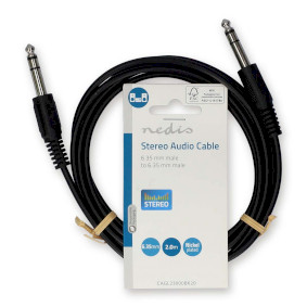 Nedis Câble Audio Asymétrique 6.35 mm Mâle/Mâle Gris - 1.5 m - Câble Jack  NEDIS sur