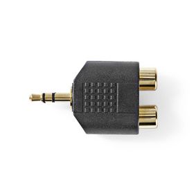 Stereo Audio Adapter | 3.5 mm Male | 6.35 mm Female | Gold