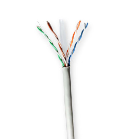 Network Cable Roll | CAT6 | Solid | U/UTP | CCA | 100.0 m | Indoor | Round | PVC | Grey | Gift Box