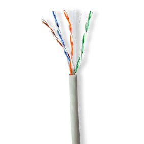 Network Cable Roll | CAT6 | Stranded | U/UTP | CCA | 305.0 m | Indoor | Round | PVC | Grey | Pull Box