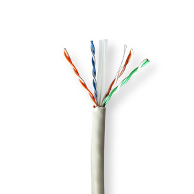 Netwerk Kabel Rol | CAT6 | Solid | U/UTP | Koper | 100.0 m | Binnenshuis | Rond | LSZH | Grijs | Gift Box