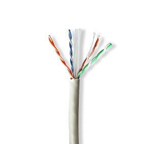 Network Cable Roll | CAT6 | Solid | U/UTP | Bare Copper | 305.0 m | Indoor | Round | LSZH | Grey | Gift Box