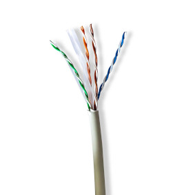 Network Cable Roll | CAT6 | Stranded | U/UTP | Bare Copper | 305.0 m | Indoor | Round | LSZH | Grey | Gift Box