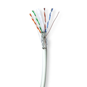 Network Cable Roll | CAT6 | Solid | S/FTP | Bare Copper | 100.0 m | Indoor | Round | LSZH | Grey | Gift Box