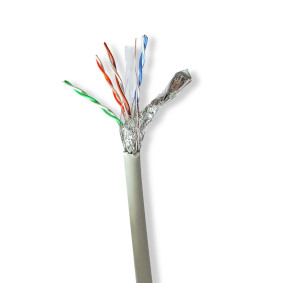 Network Cable Roll | CAT6 | Stranded | S/FTP | Bare Copper | 100.0 m | Indoor | Round | LSZH | Grey | Gift Box