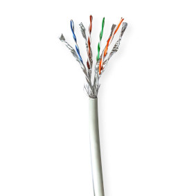 Network Cable Roll | CAT7 | Solid | S/FTP | Copper | 100.0 m | Indoor | Round | LSZH | Grey | Gift Box