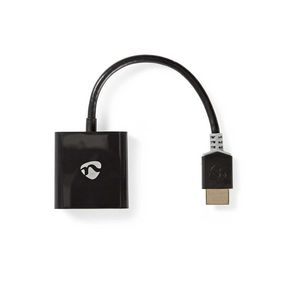 HDMI™ kabel | HDMI™ Kontakt | VGA hona 15p | 1080p | Guldplaterad | 0.20 m | Rak | PVC | Antracit | Plastpåse