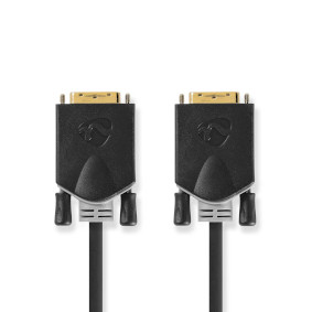 cable DVI | DVI-D 24 + 1-Pin Macho | DVI-D 24 + 1-Pin Macho | 2560x1600 | Chapado en oro | 3.00 m | PVC | Antracita | Caja