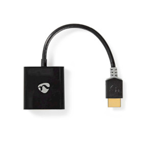 HDMI™-Adapter | HDMI™ Connector | USB Micro-B Female / VGA Female 15p / 3,5 mm Female | Verguld | Recht | PVC | Antraciet | 1 Stuks | Doos