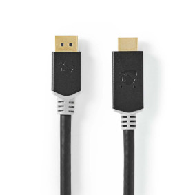 DisplayPort kábel | DisplayPort Dugasz | HDMI™ Csatlakozó | 4K@60Hz | Aranyozott | 2.00 m | Kerek | PVC | Antracit | Ablakos Doboz