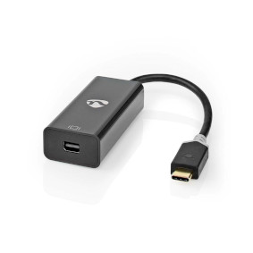 USB-C™ Sovitin | USB 3.2 Gen 1 | USB-C™ Uros | Mini DisplayPort Naaras | 0.20 m | Pyöreä | Kullattu | PVC | Antrasiitti | Ikkunallinen laatikko