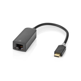 USB-netwerkadapter | USB 3.2 Gen 1 | 1000 Mbps | USB-C™ Male | RJ45 Female | 0.20 m | Rond | Verguld | Vertind-Koper | Antraciet | Doos