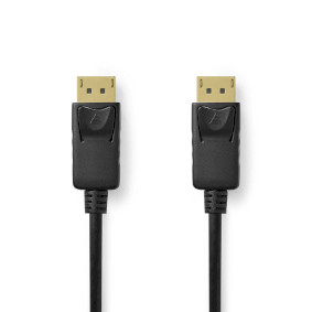 DisplayPort-Kabel | DisplayPort Male | DisplayPort Male | 8K@60Hz | Vernikkeld | 1.00 m | Rond | PVC | Zwart | Doos