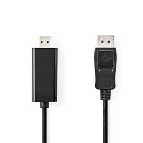 Displayport-kabel | DisplayPort Hane | HDMI™ Kontakt | 4K@30Hz | Nickelplaterad | 1.00 m | Rund | PVC | Antracit | Låda