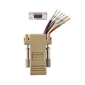Serial Adapter | Adapter | D-SUB 9-Pin Male | RJ45 Female | Nickel Plated | Ivory | Box