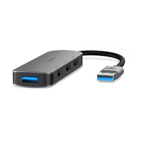 USB-Hub | USB-A Stecker | 4x USB A Female | 4-Port port(s) | USB 2.0 / USB 3.2 Gen 1 | Stromversorgung über USB