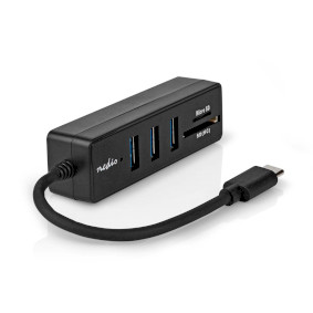 USB-Hub | 1x USB-C™ | 3x USB A Buchse | 5-Port port(s) | USB 3.2 Gen 1 | Stromversorgung über USB | 5 Gbps | SD & MicroSD