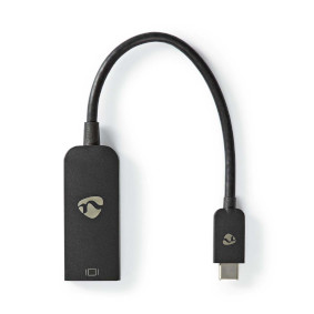 Adaptateur USB-C™ | USB 3.2 Gen 1 | USB-C™ Mâle | DisplayPort femelle | 8K@60Hz | 0.20 m | Rond | Plaqué nickel | PVC | Noir | Boîte