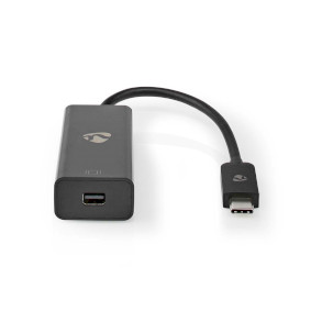 USB-Adapter | USB 3.2 Gen 1 | USB-C™ Male | Mini DisplayPort Female | 0.20 m | Rond | Vernikkeld | PVC | Zwart | Doos