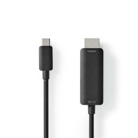 USB-C™ Adaptér | USB 3.2 Gen 1 | USB-C™ Zástrčka | Konektor HDMI ™ | 2.00 m | Kulatý | Poniklované | PVC | Černá | Box