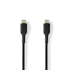 USB-Kabel | USB 2.0 | USB-C™ Male | USB-C™ Male | 240 W | 480 Mbps | Vernikkeld | 2.00 m | Rond | PVC | Zwart | Label