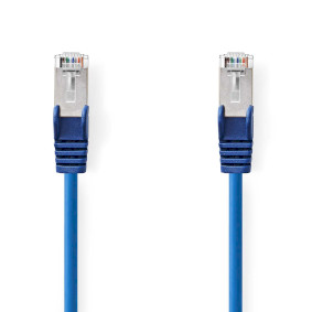 CAT5e Netwerkkabel | SF/UTP | RJ45 Male | RJ45 Male | 10.0 m | Rond | PVC | Blauw | Label