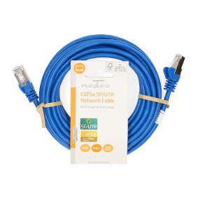 CAT5e Network Cable, SF/UTP, RJ45 Male, RJ45 Male, 5.00 m, Round, PVC, Blue