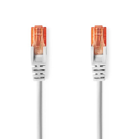 Kat 6 kabel | RJ45 Han | RJ45 Han | U/UTP | 20.0 m | Runde | PVC | Grå | Label