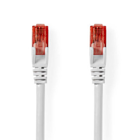 CAT6-Netzwerkkabel | RJ45 Stecker | RJ45 Stecker | U/UTP | 0.25 m | Rund | PVC | Weiss | Label