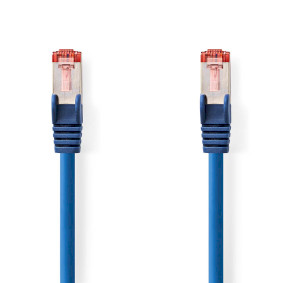 Câble réseau CAT6 | RJ45 Male | RJ45 Male | S/FTP | 0.50 m | Rond | LSZH | Bleu | Label