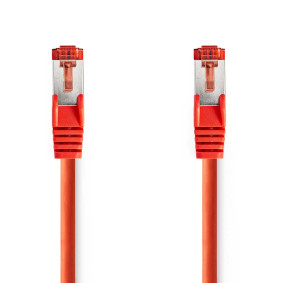 Cable de red CAT6 | RJ45 macho | RJ45 macho | S/FTP | 1.00 m | Redondo | LSZH | Rojo | Label