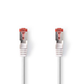 Cable de red CAT6 | RJ45 macho | RJ45 macho | S/FTP | 15.0 m | Redondo | LSZH | Blanco | Label