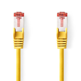 CAT6 Cable | RJ45 Male | RJ45 Male | S/FTP | 0.25 m | Round | LSZH | Yellow | Label