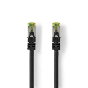 CAT7-Netzwerkkabel | S/FTP | RJ45 Stecker | RJ45 Stecker | 3.00 m | Snagless | Rund | LSZH | Schwarz | Label